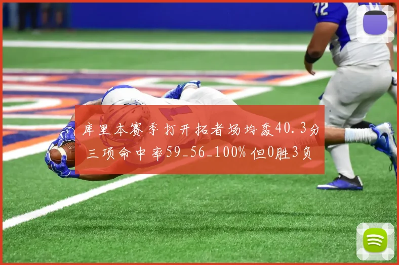 库里本赛季打开拓者场均轰40.3分 三项命中率59_56_100% 但0胜3负